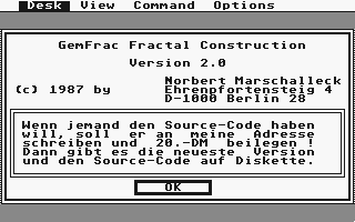 GEMFrac atari screenshot